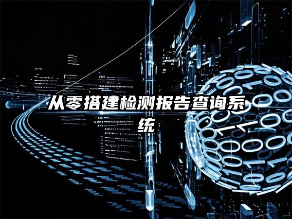 从零搭建检测报告查询系统：架构设计与核心技术