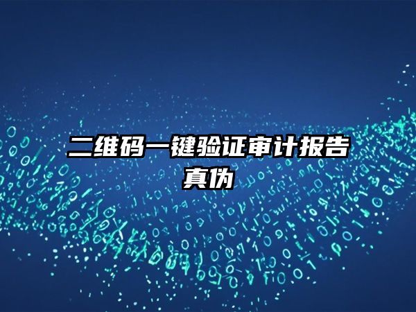 如何通过二维码一键验证审计报告真伪？——企业财务人员必备的防伪验证指南